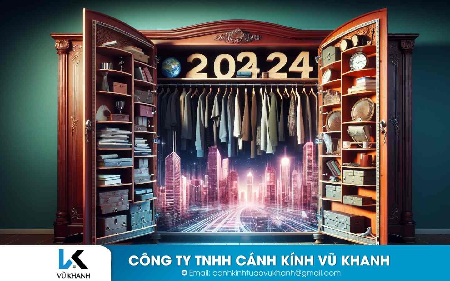 Dịch Vụ Thiết Kế, Gia Công Tủ Áo Cánh Kính - Cánh Kính Vũ Khanh