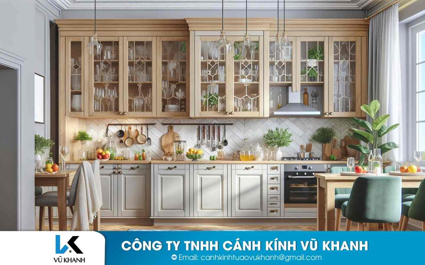 Vũ Khanh - Đơn vị thi công cánh kính tủ áo - tủ bếp tại Long An