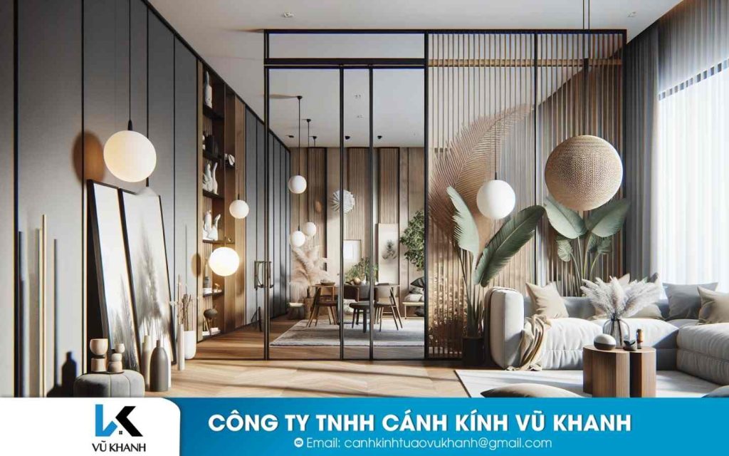 VÁCH NGĂN NHÔM KÍNH CỬA LÙA CHO 4 MÙA TƯƠI MÁT- CÁNH KÍNH VŨ KHANH
